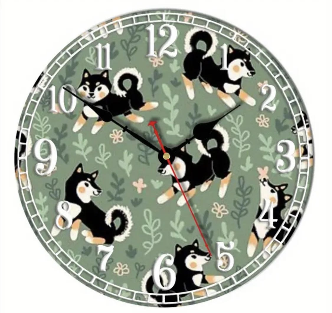 Shiba Inu Wall Clock