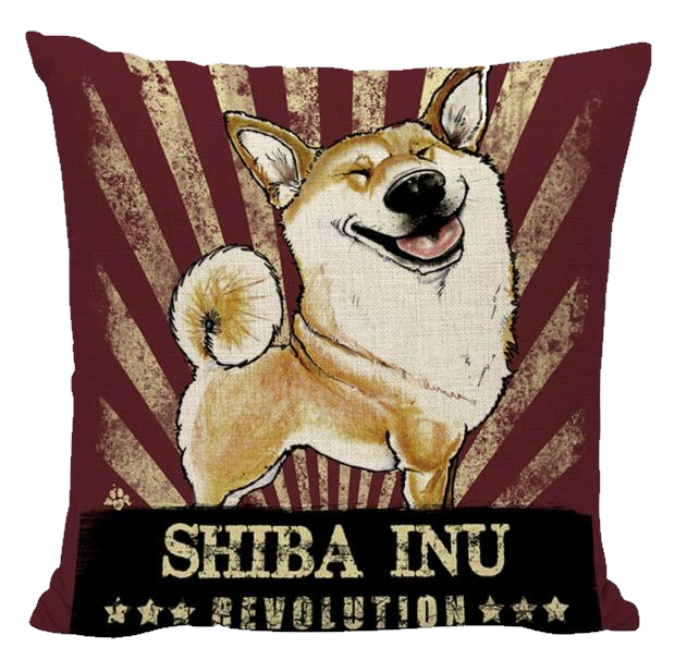 Shiba Inu Revolution Throw Pillow