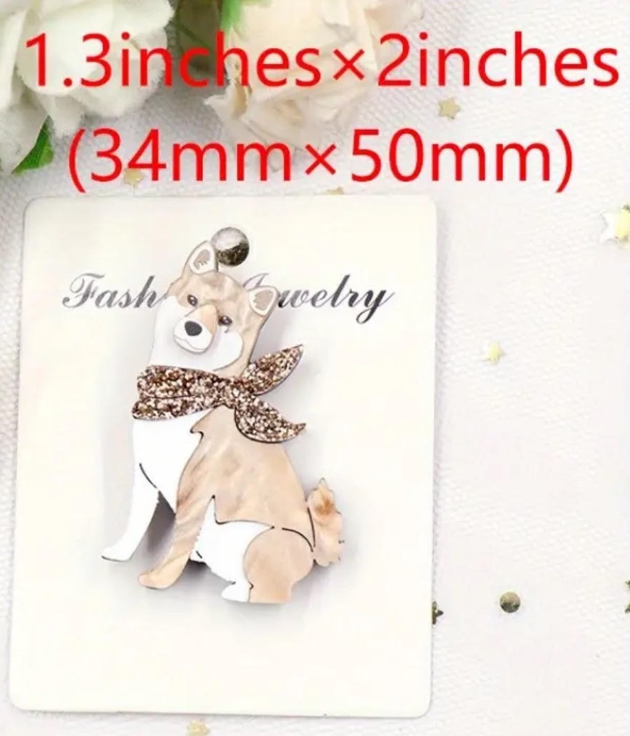 Shiba Inu Acrylic Lapel Pin1